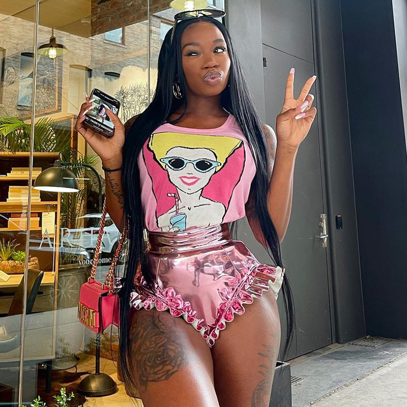 Women's PU Leather Shorts 1