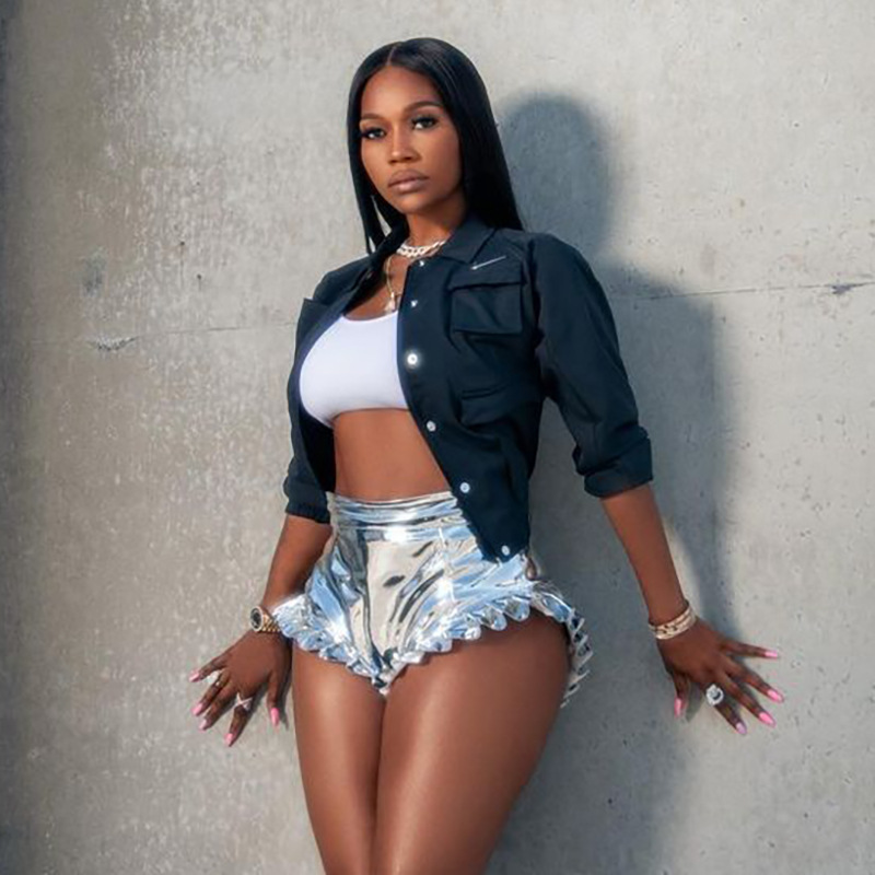 Women's PU Leather Shorts 2