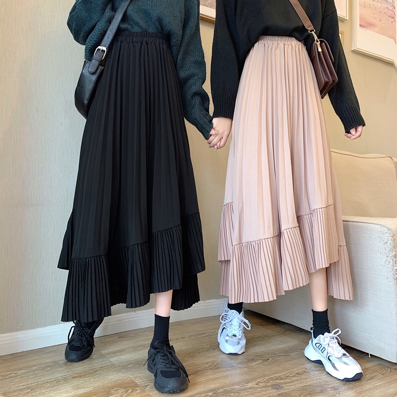 Black Irregular Skirt