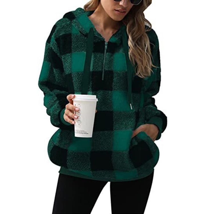 Plaid Plush Sweater Image 4