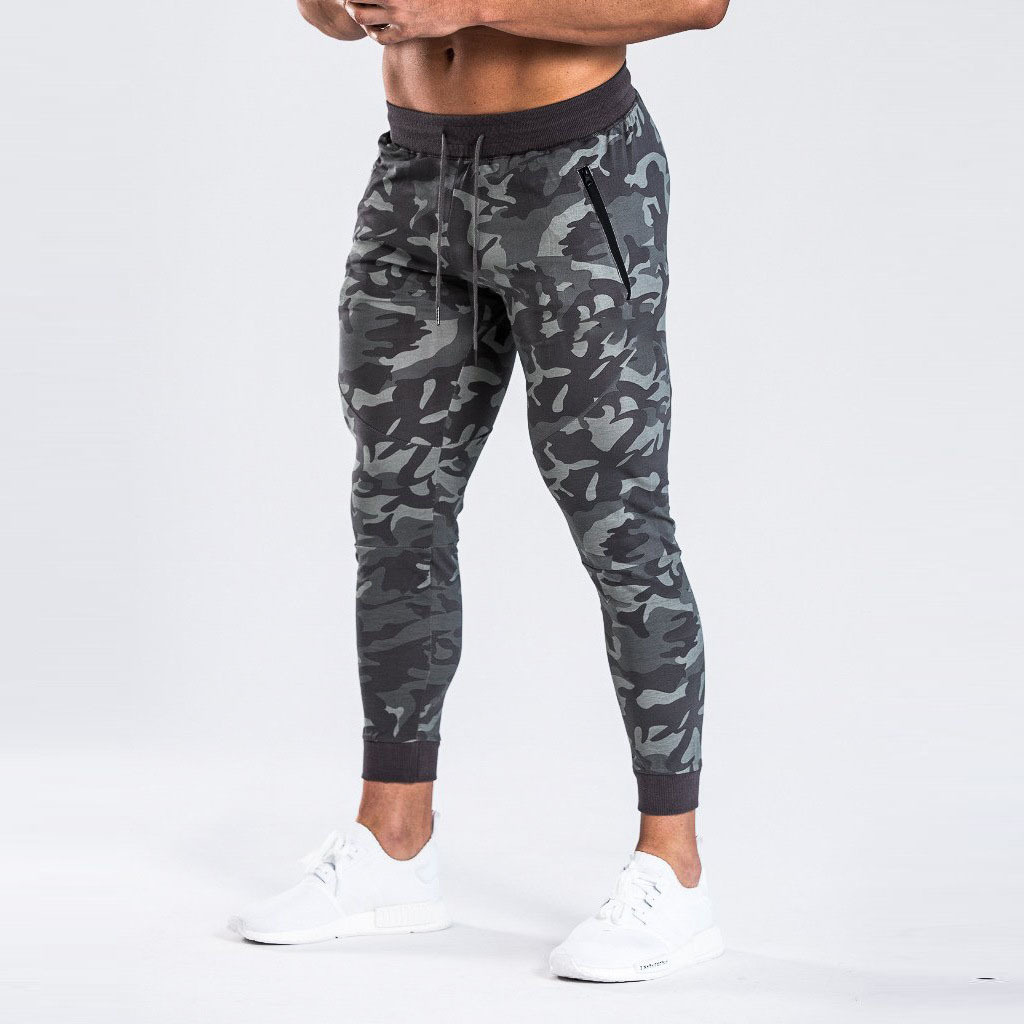 Fashion Casual Sports Men's Tights - Khaki