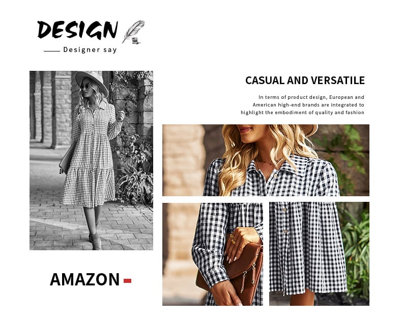 Wide Hem Long Sleeve Dress - Variation 10