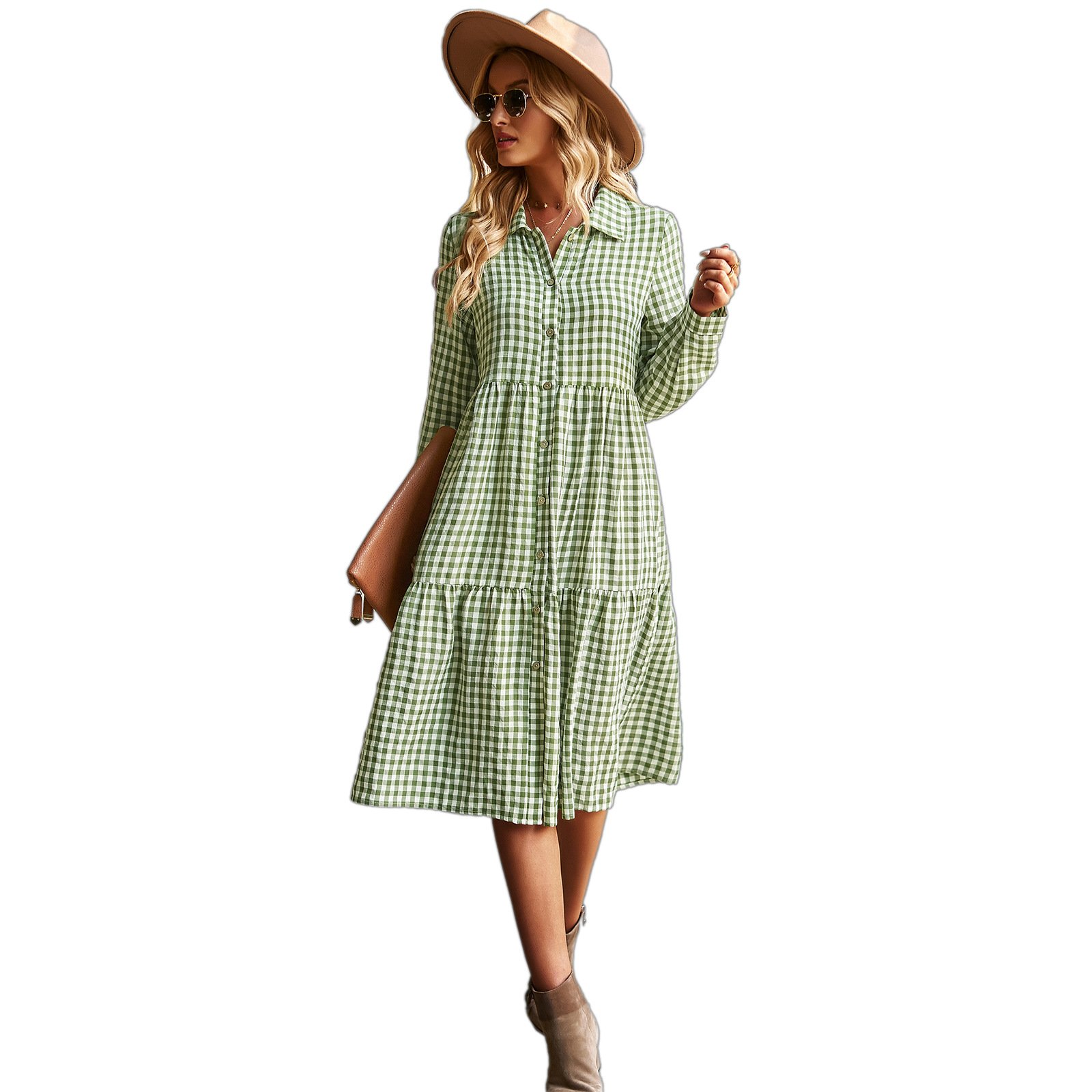 Wide Hem Long Sleeve Dress - Variation 6