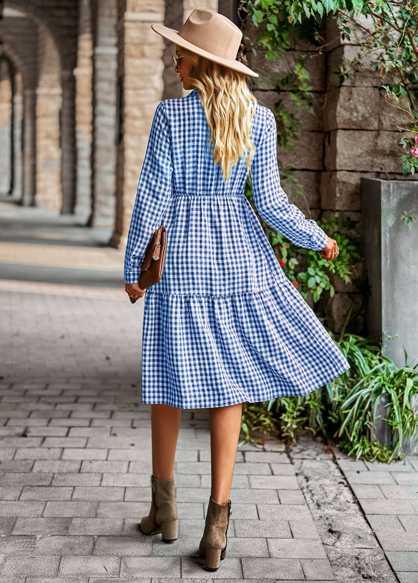 Wide Hem Long Sleeve Dress - Variation 8