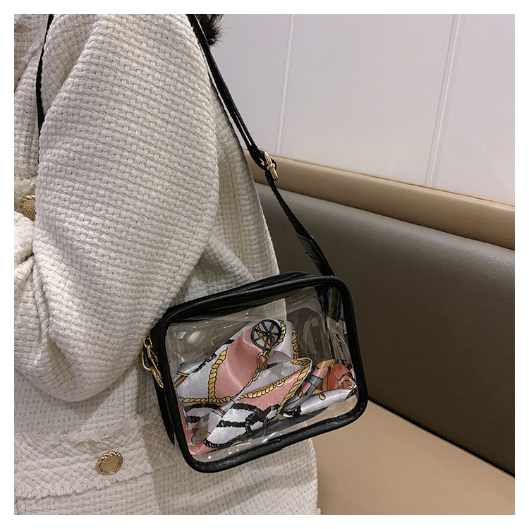 Wide Shoulder PVC Single Shoulder Diagonal Cross Phone Bag