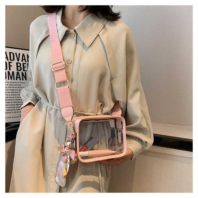 Wide Shoulder PVC Single Shoulder Diagonal Cross Phone Bag