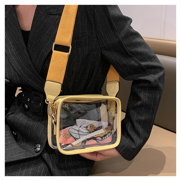Wide Shoulder PVC Single Shoulder Diagonal Cross Phone Bag