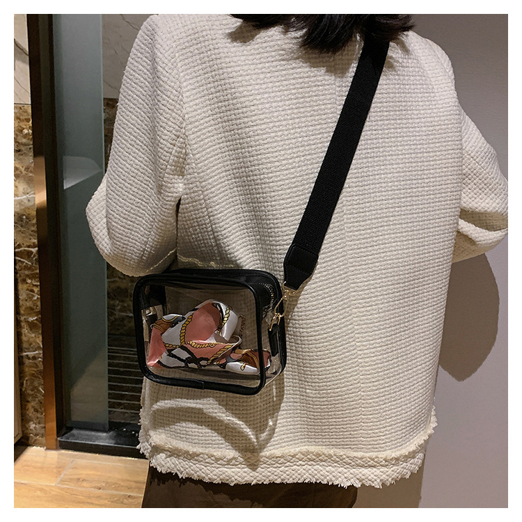 Wide Shoulder PVC Single Shoulder Diagonal Cross Phone Bag
