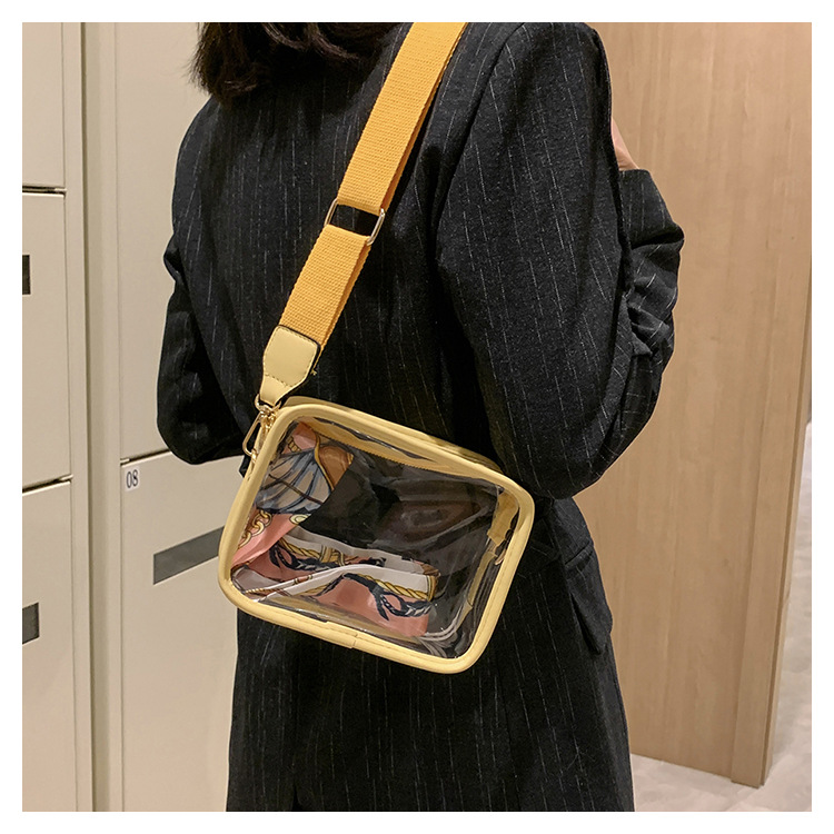 Wide Shoulder PVC Single Shoulder Diagonal Cross Phone Bag