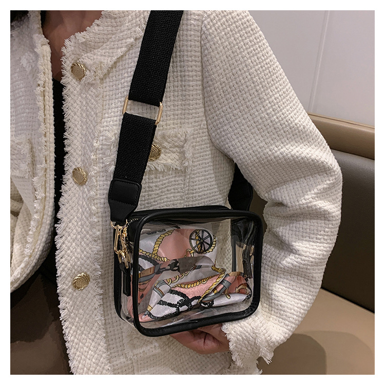 Wide Shoulder PVC Single Shoulder Diagonal Cross Phone Bag