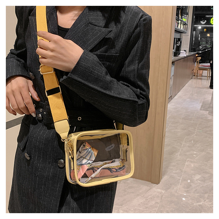 Wide Shoulder PVC Single Shoulder Diagonal Cross Phone Bag