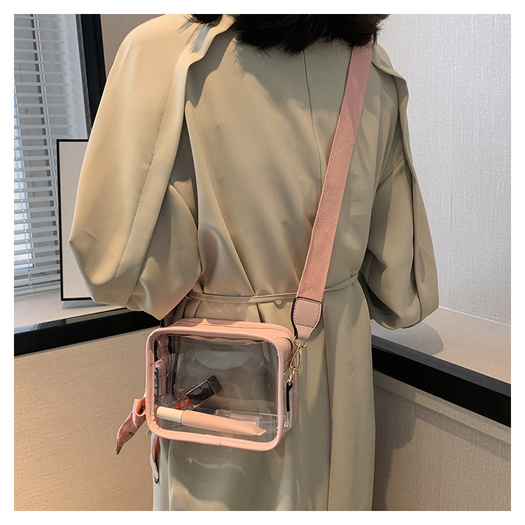 Wide Shoulder PVC Single Shoulder Diagonal Cross Phone Bag