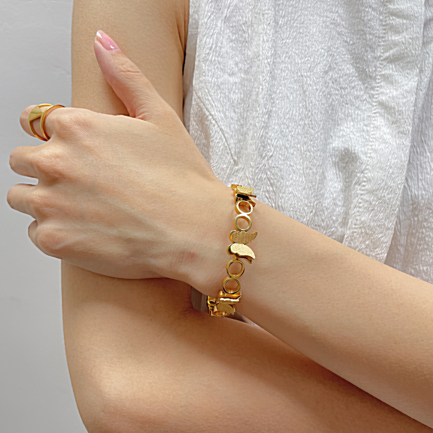 Steel Color Stainless Steel Bracelet