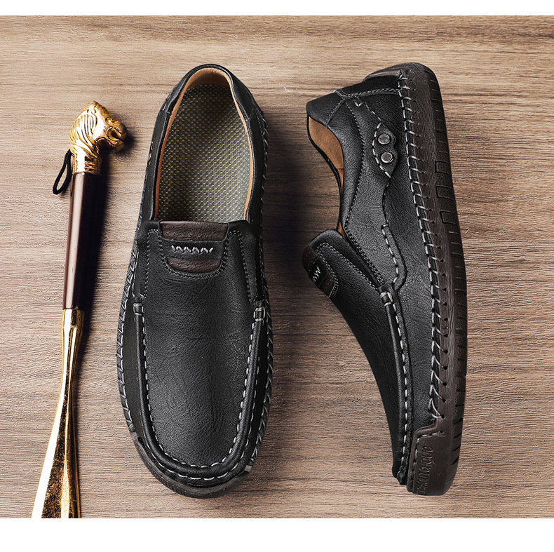 Men's Handmade Plus Size Leather Shoes - Image 6