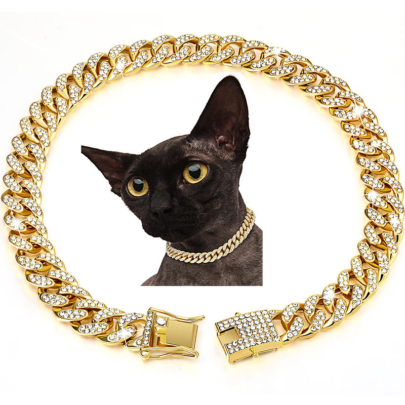 Diamond Golden Dog Collar Image 5