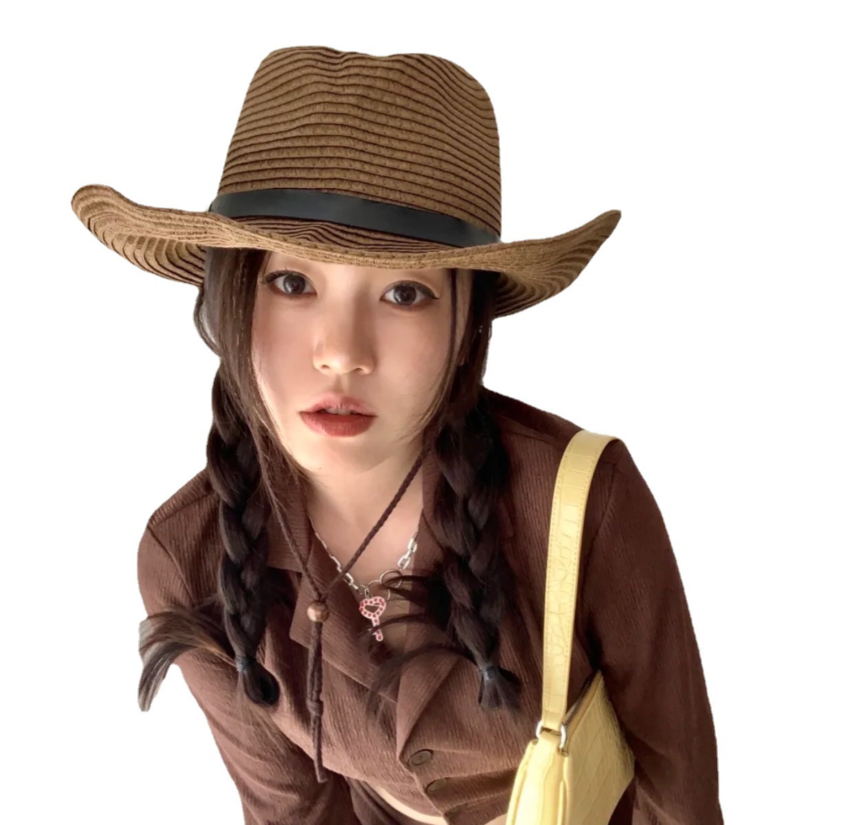 Western Cowboy Hat - Premium Brown