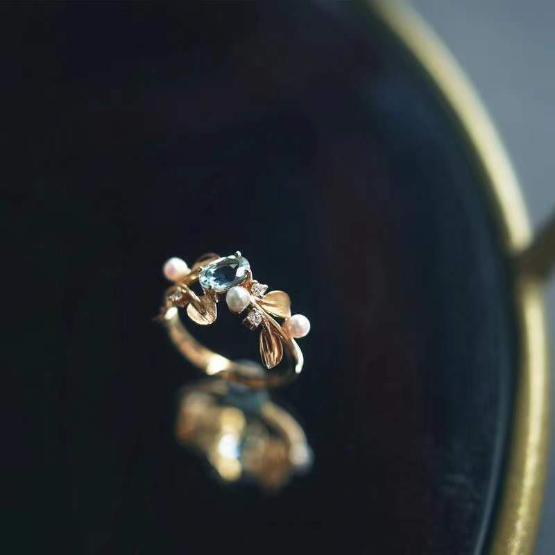 S925 Silver Blue Treasure Ring Image 2