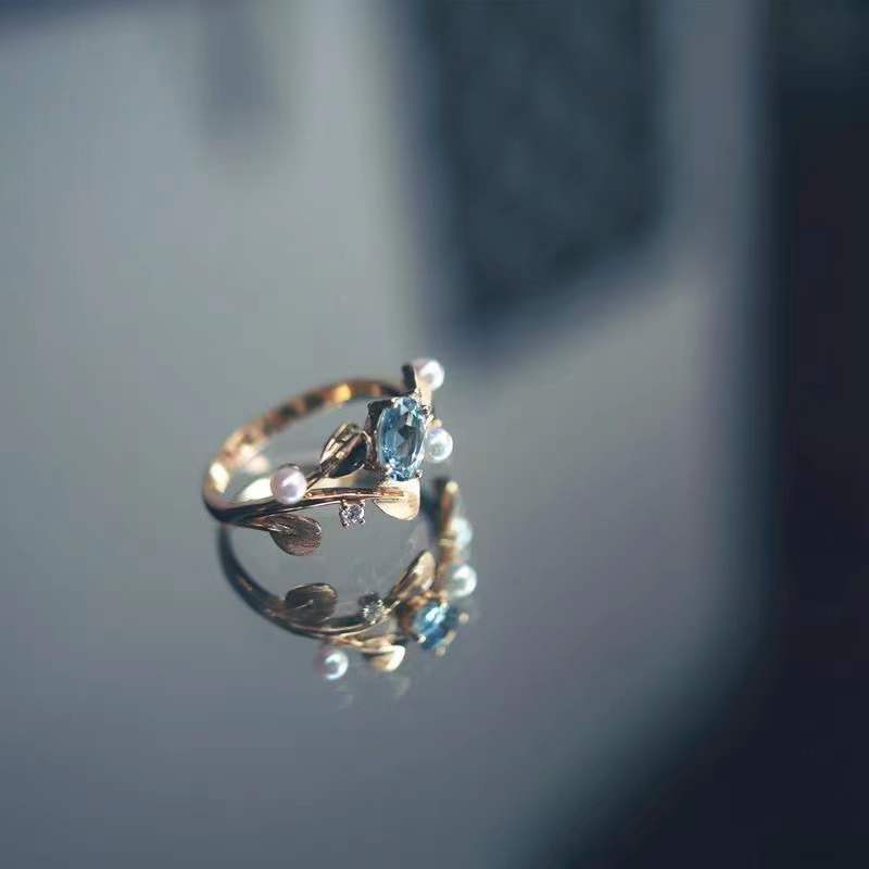 S925 Silver Blue Treasure Ring Image 4