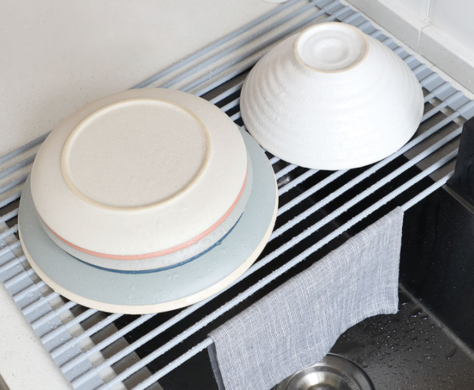 Foldable Drain Rack Kitchen Shelf Image 5