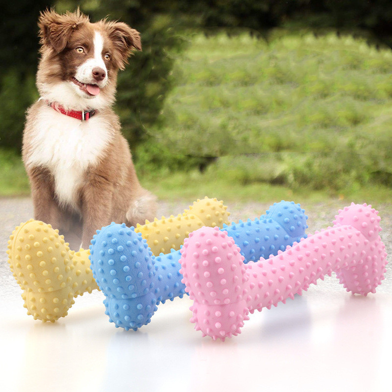 Dog TPR Milk Flavor Prickly Bone Toy
