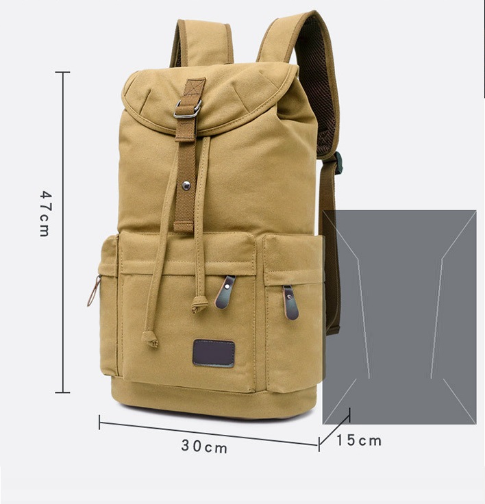 Trend Canvas Retro Backpack In Use