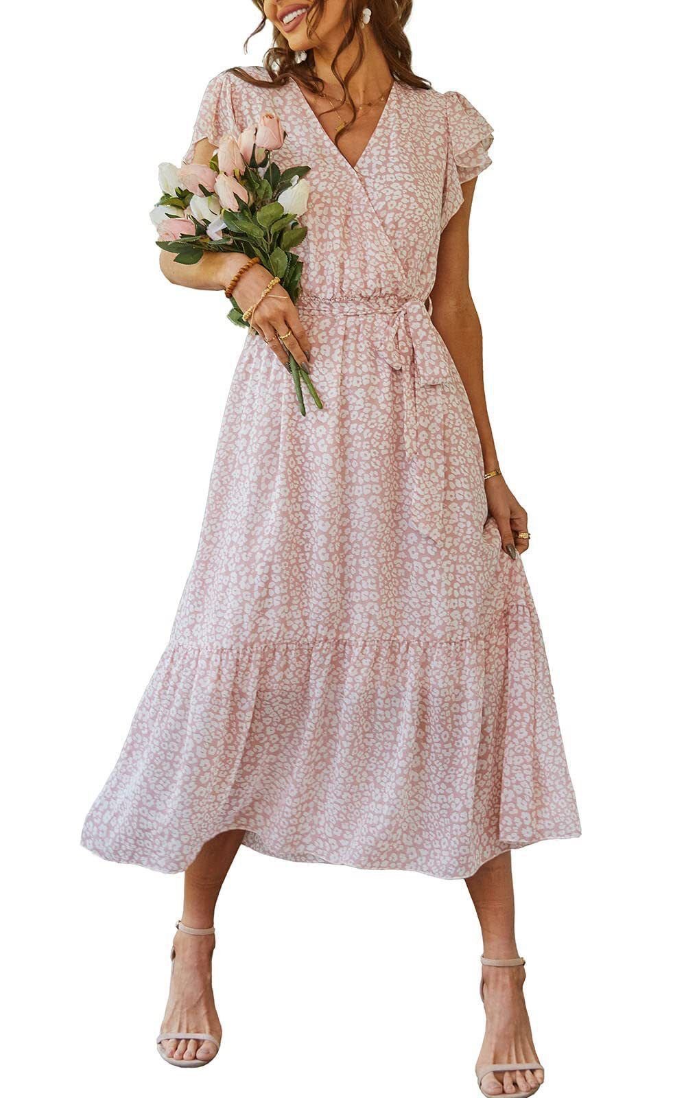 Women's Floral Dress Back View