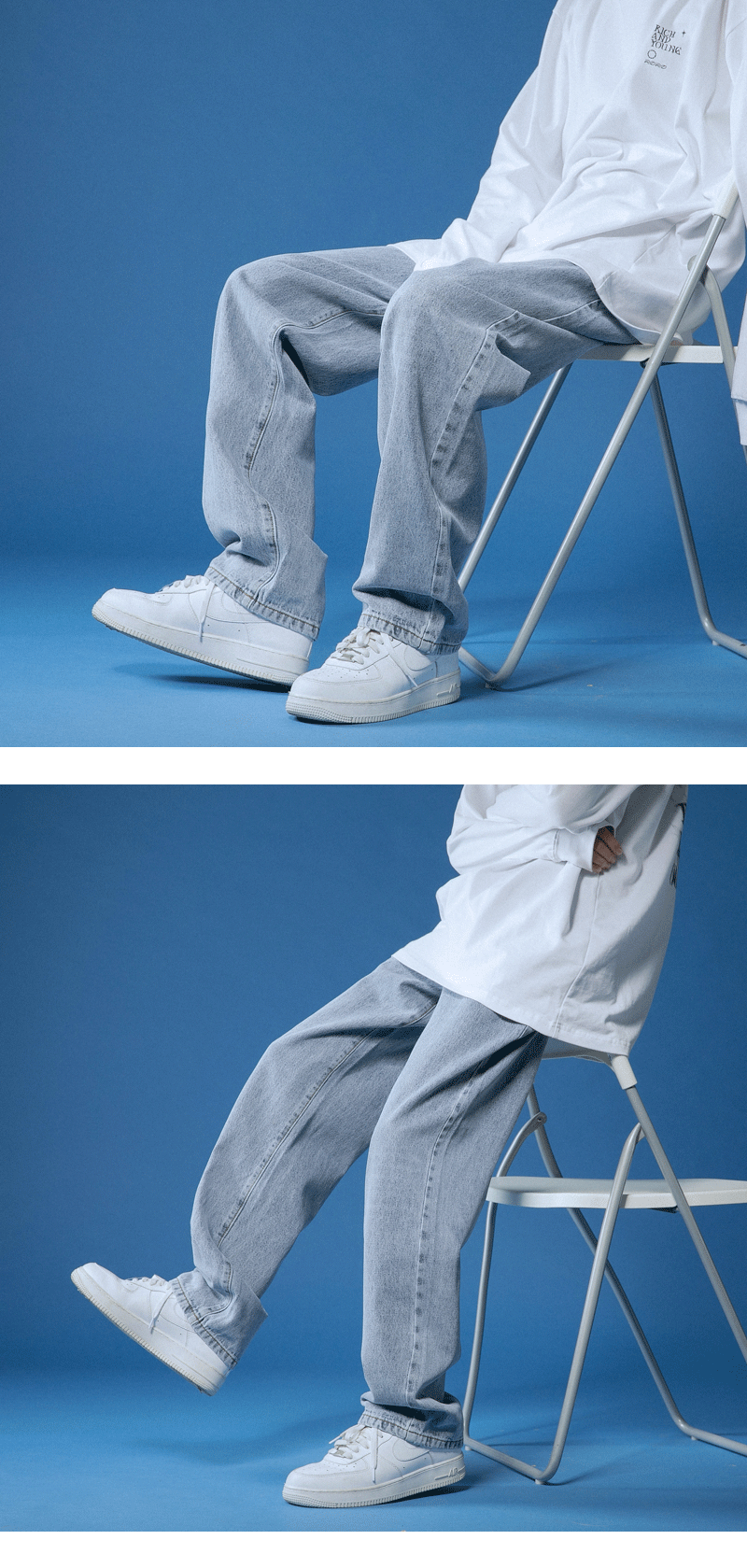 Men's Straight Leg Loose Jeans 5