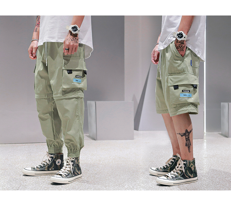 Men's Detachable Workwear Cropped Pants
