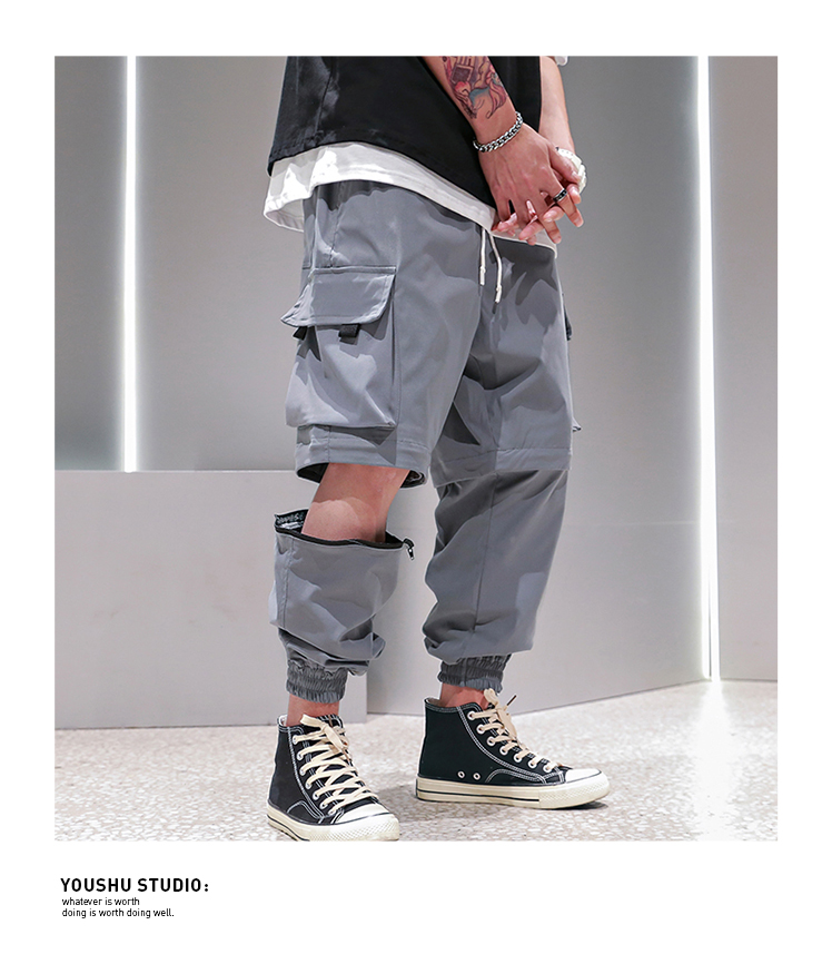 Men's Detachable Workwear Cropped Pants