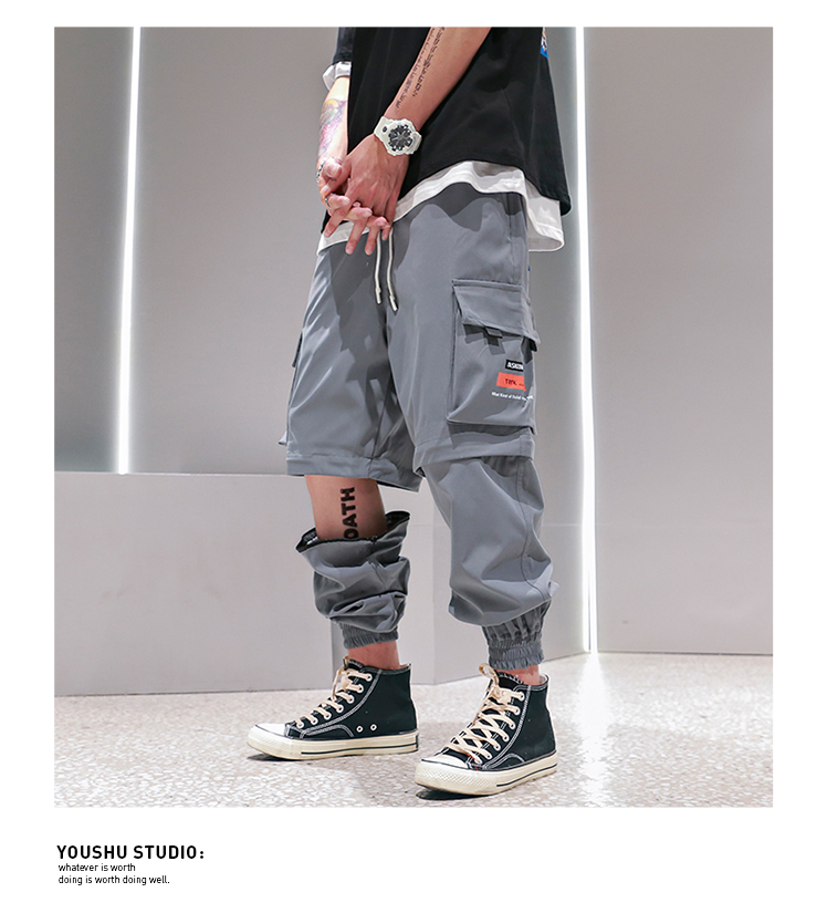 Men's Detachable Workwear Cropped Pants