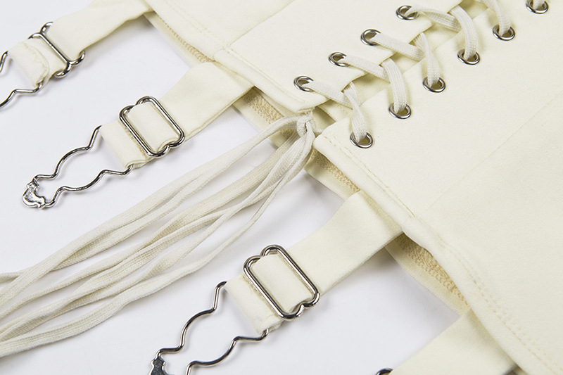 Women's Ripped Cool Lace-up Waist Sheath Skirt 9