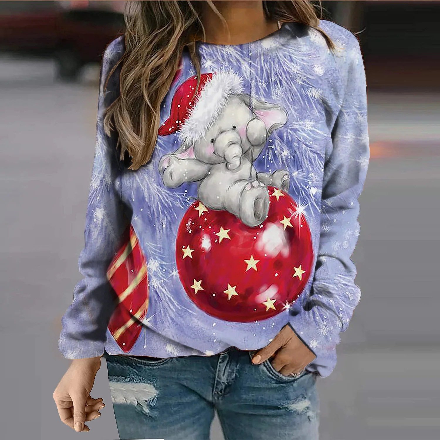 Festive Crew Neck Sweatshirt