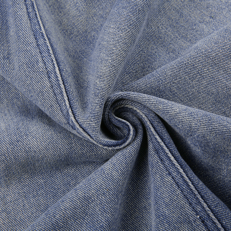 Irregular Slit A-Line Denim Skirt Image 18
