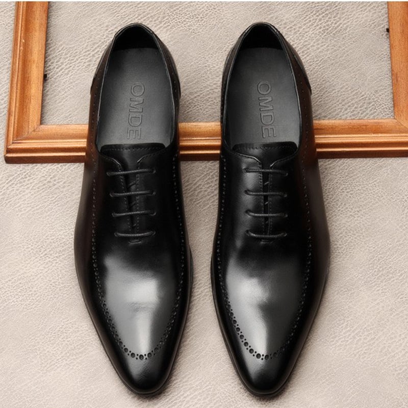 Men's First Layer Cowhide Business Shoes 5