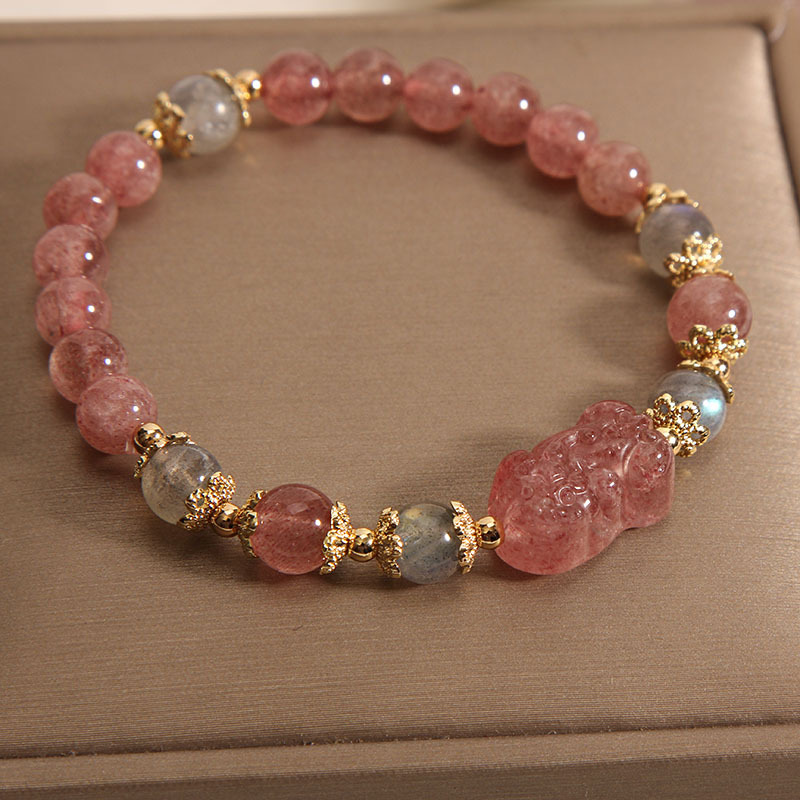 Natural Strawberry Crystal Bracelet Image 5