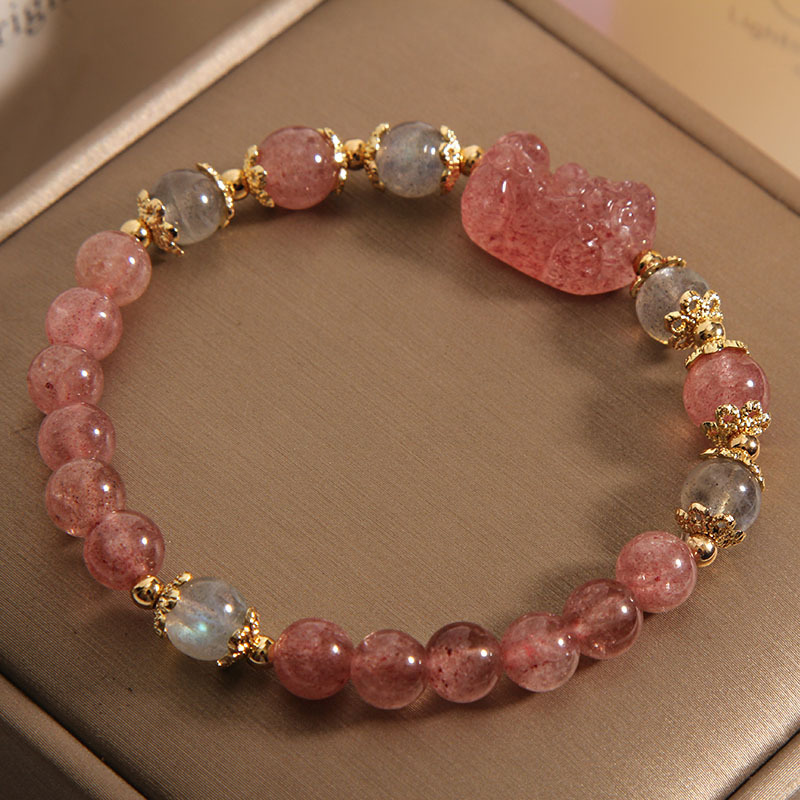 Natural Strawberry Crystal Bracelet Image 2