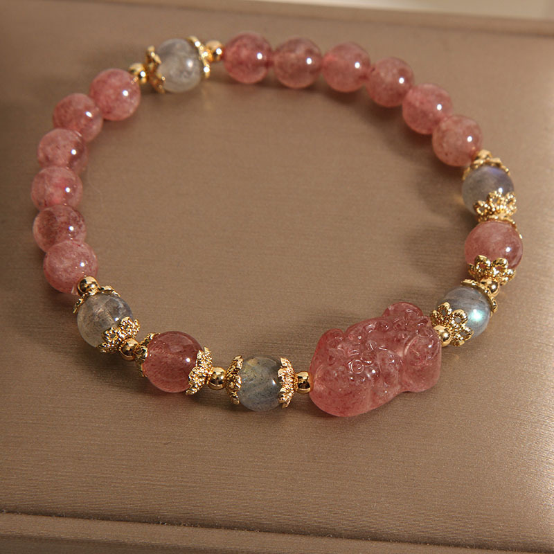 Natural Strawberry Crystal Bracelet Image 4