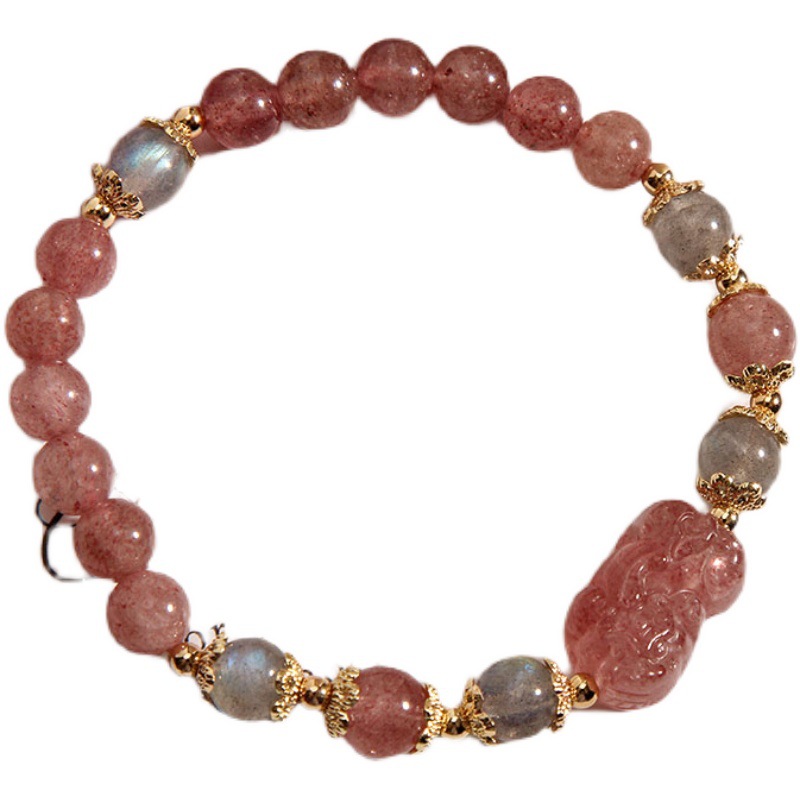 Natural Strawberry Crystal Bracelet Image 1