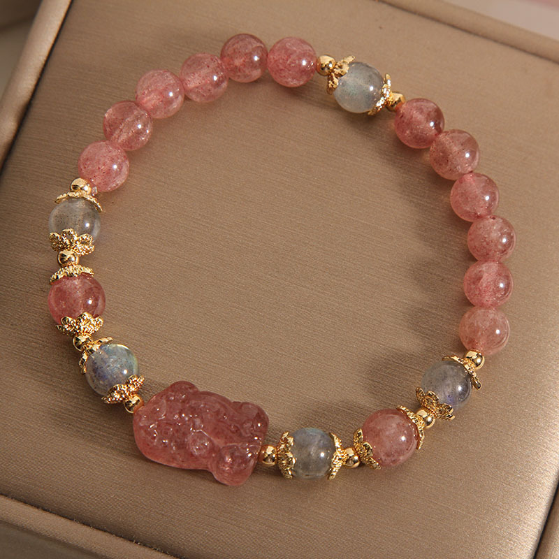 Natural Strawberry Crystal Bracelet Image 3