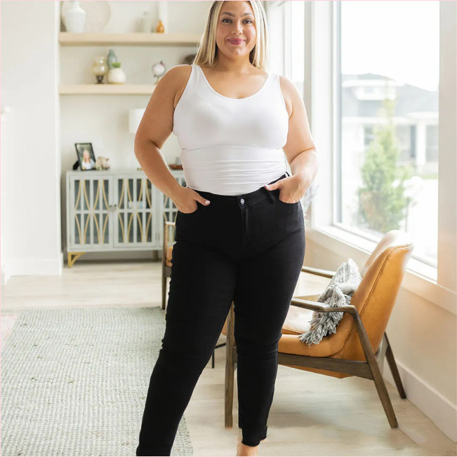 High Grinding Elastic Plus Size Women's Jeans 3