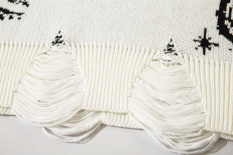 Men's Cosmic Starry Sky Ripped Sweater - Image 3
