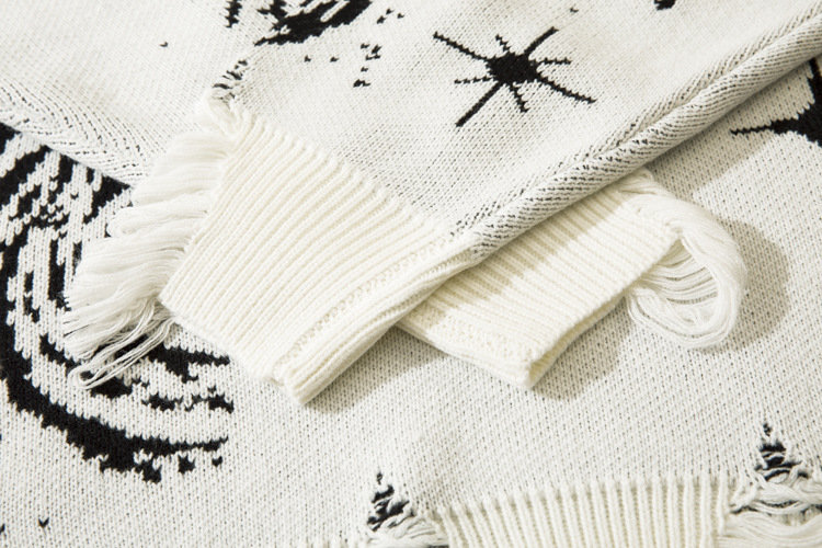 Men's Cosmic Starry Sky Ripped Sweater - Image 4