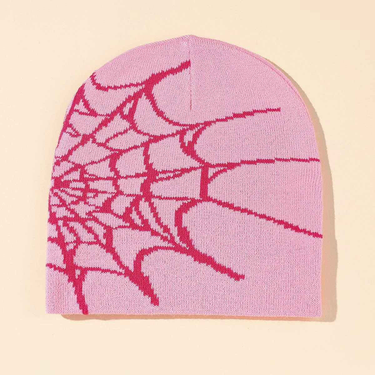 Spider Web Jacquard Knitted Hat - Image 4