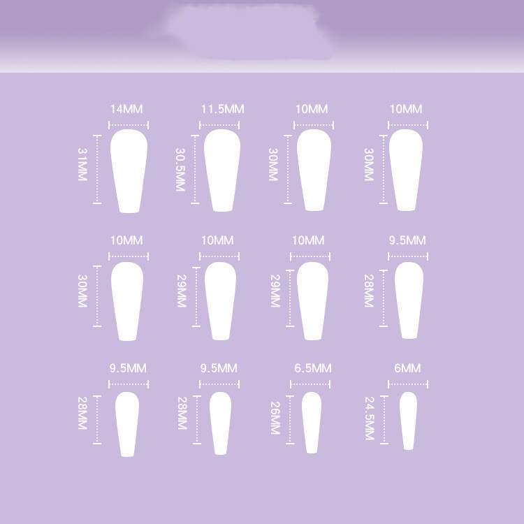 Peach Gradient Nail Patch Size