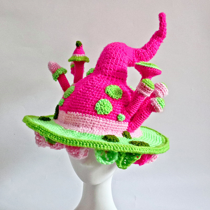 Creative Knitted Wool Big Brim Hat - Image 3