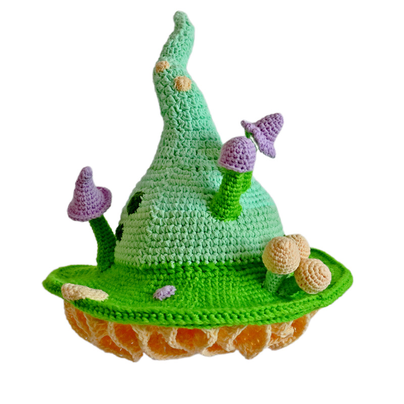 Creative Knitted Wool Big Brim Hat - Image 4