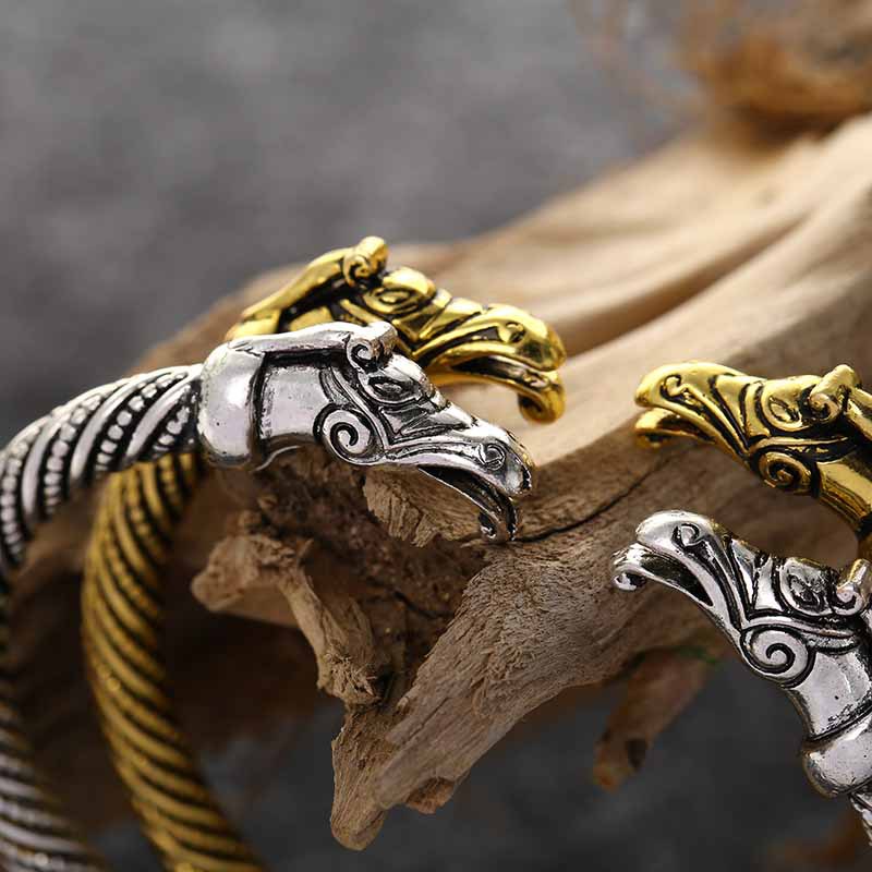 Animal Head Vintage Steel Wire Twisted Adjustable Bracelet Image 6