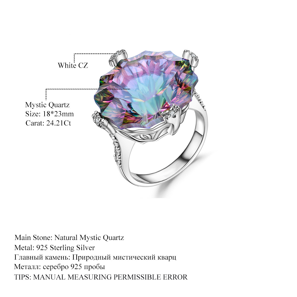 Luxury Special-shaped Colored Gems Ring Image 3