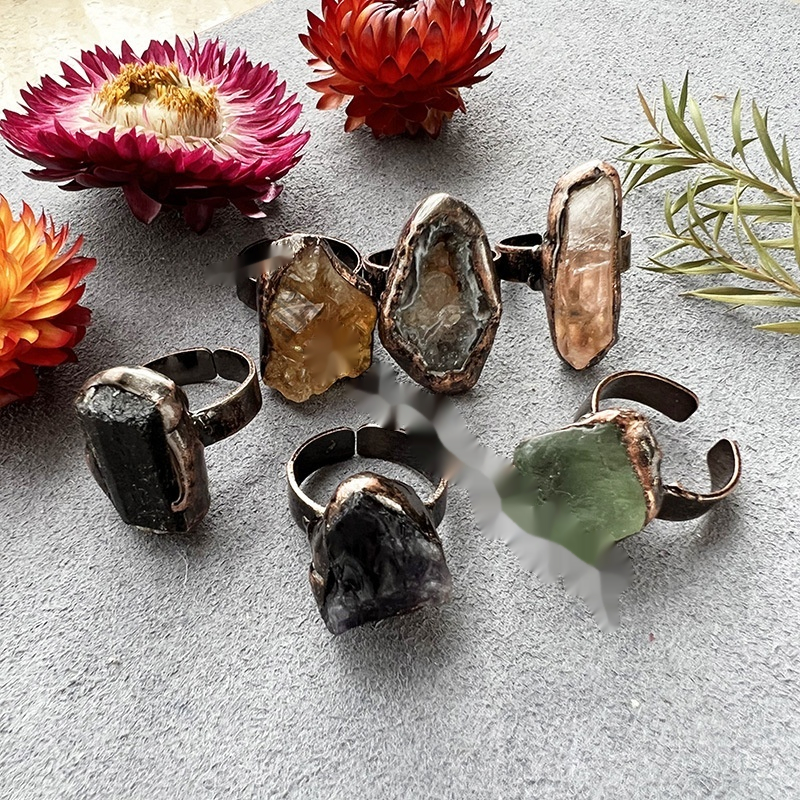 Obsidian Rough Stone Ring Image 2