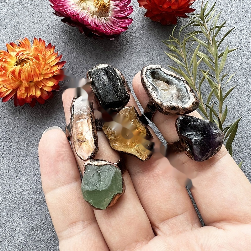 Obsidian Rough Stone Ring Image 1